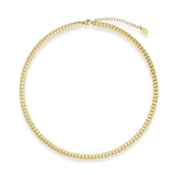 Juliet platt rustning fasetterat halsband 5mm