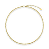 Holly platt rustning fasetterat halsband 3mm
