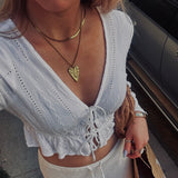 Scarlett grovt halsband med kärleksrep
