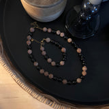 Ellie halsband med granat och solsten