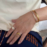 Grace lysande ring med 3 rader zirkonia
