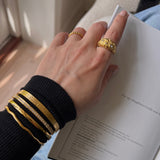 Vivienne rustik grov ring med zirkonia