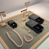 Ellie-halsband med rosa sten