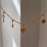 Halsband med berlock 3 mm figaro