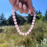 Ellie-halsband med rosa sten
