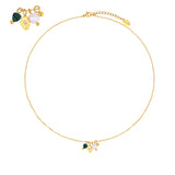 Sophia-halsband med malakit och pärla