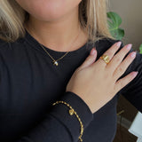 Sophia-halsband med tigeröga och pärla