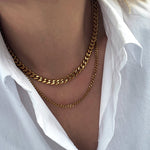 Scarlett panser facet halskæde 7 mm