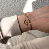 Björkfärgat armband med kärlek