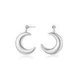 Titaniahalsband med hamrat månhänge