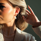 Elisa örhängen med sötvattenspärlor och zirkonia