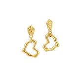 Björkfärgade örhängen med kärlek