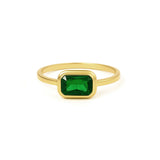 Rachel Ring med Grön Zirkonia
