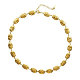 Titaniahalsband med hamrat månhänge