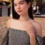 Layla shell kæde øreringe