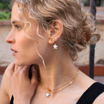 Hazel øreringe med ferskvandsperler