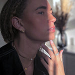 Samantha link halskæde med ferskvandperle