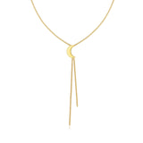 Titaniahalsband med hamrat månhänge