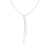 Titaniahalsband med hamrat månhänge