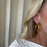 Joanna   large chunky øreringe hamret look