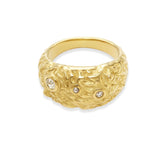 Vivienne rustik grov ring med zirkonia